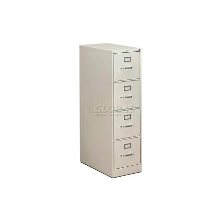 Hon HON - 310 Series 4 Drawer Vertical File 26-1/2"D Letter Light Gray HON314PQ